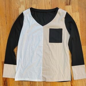 Black and White Long Sleeve Shirt